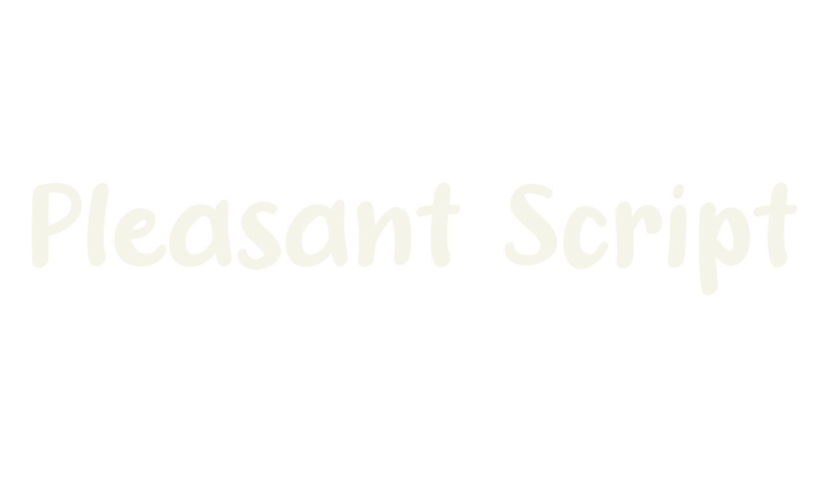 Pleasant Script, cute font preview