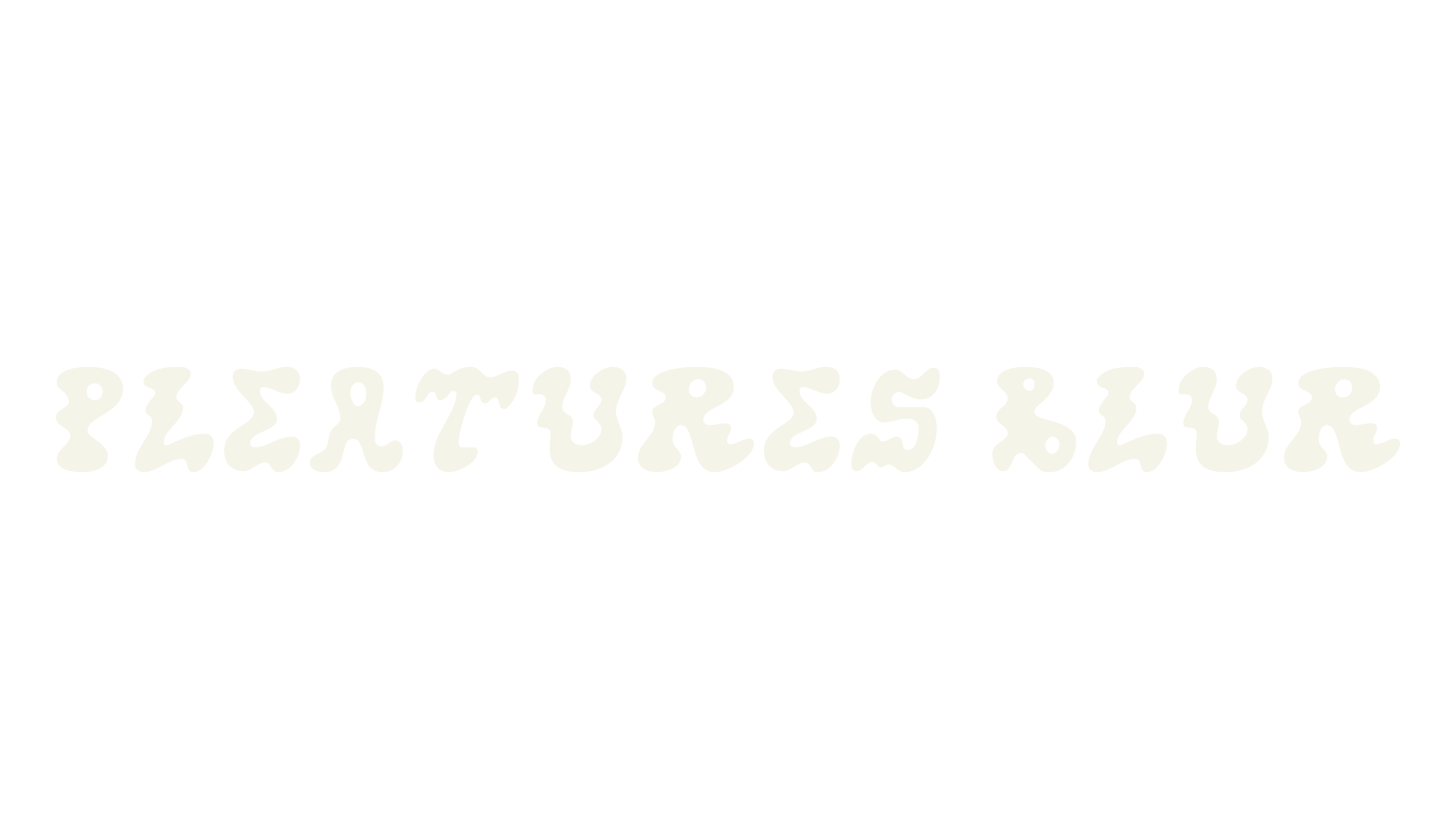 Pleatures Blur, psychedelic font preview