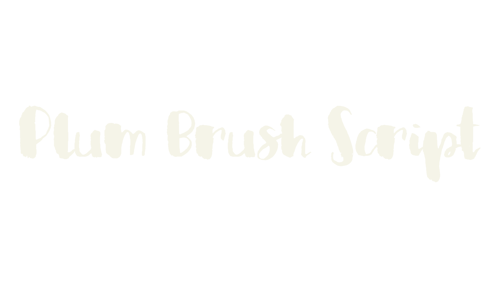 Plum Brush Script, lettering font preview
