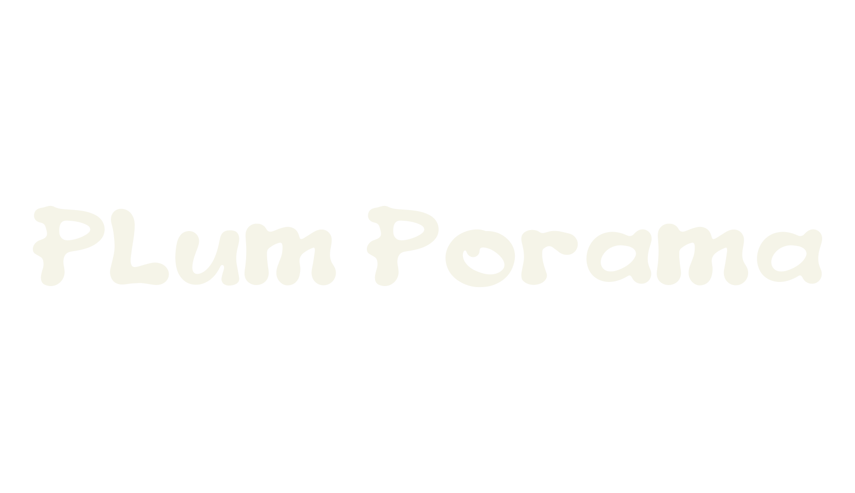 Plum Porama, whimsical font preview