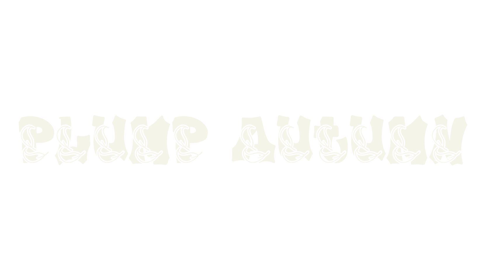 Plump Autumn, monogram font preview