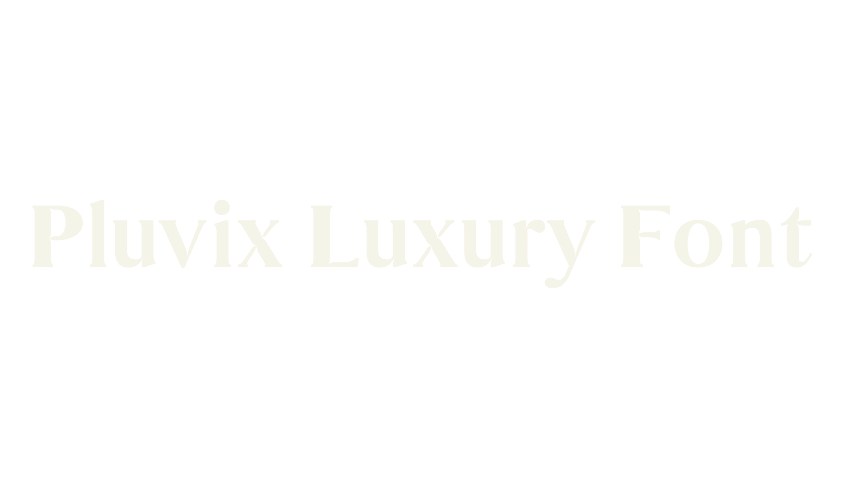 Pluvix Luxury Font, number font preview