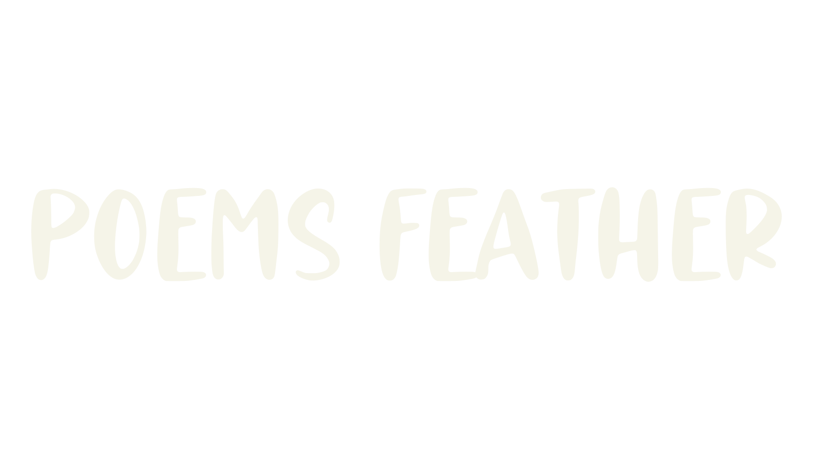 Poems Feather, hand drawn font preview