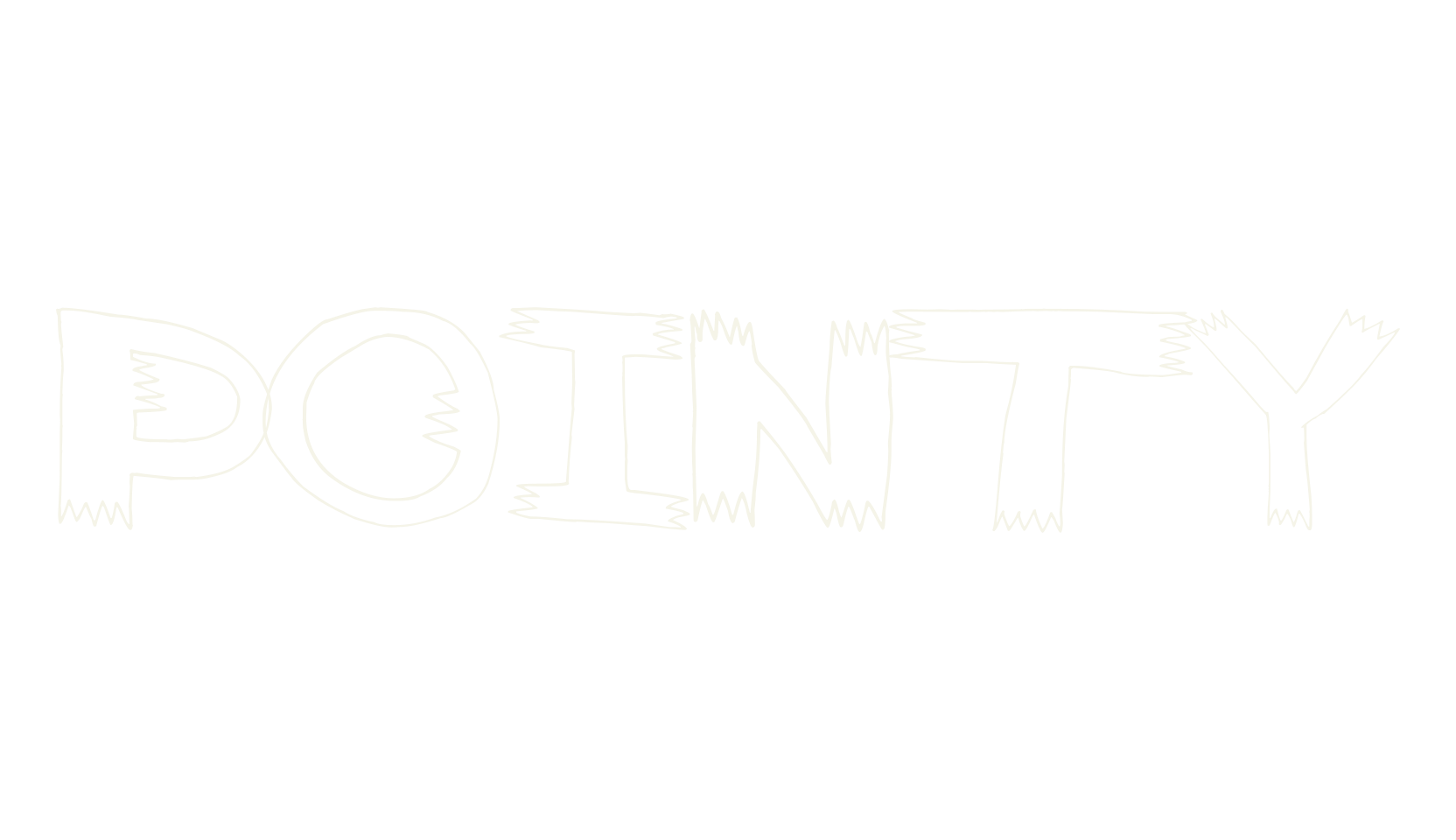 pointy, paintbrush font preview