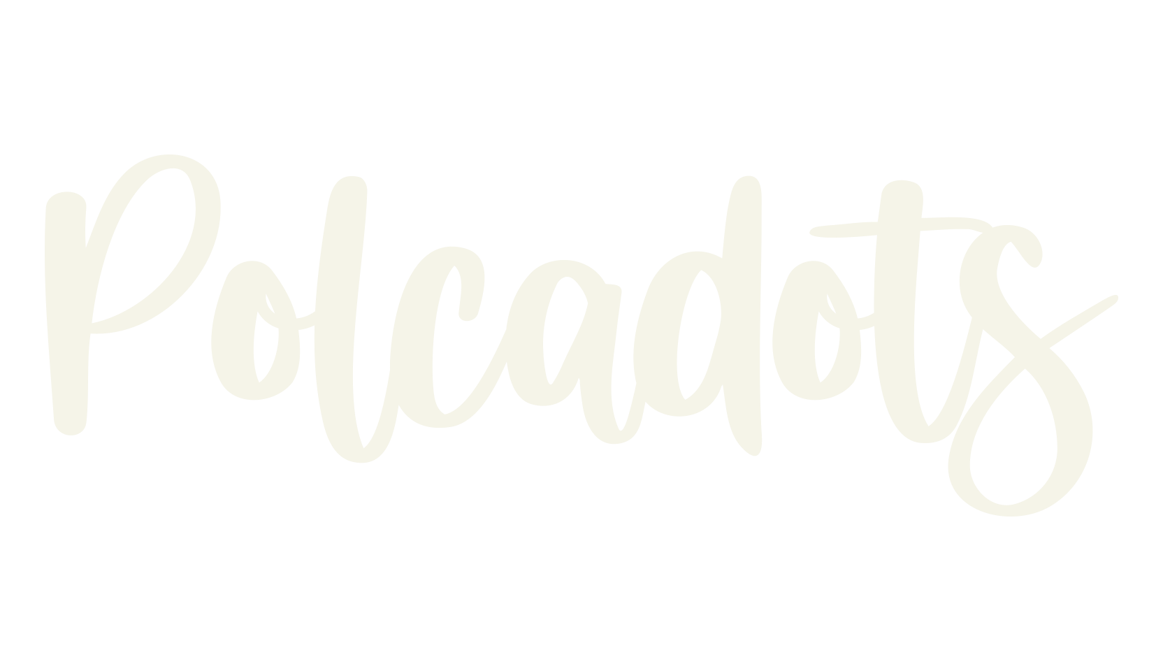Polcadots, cursive font preview