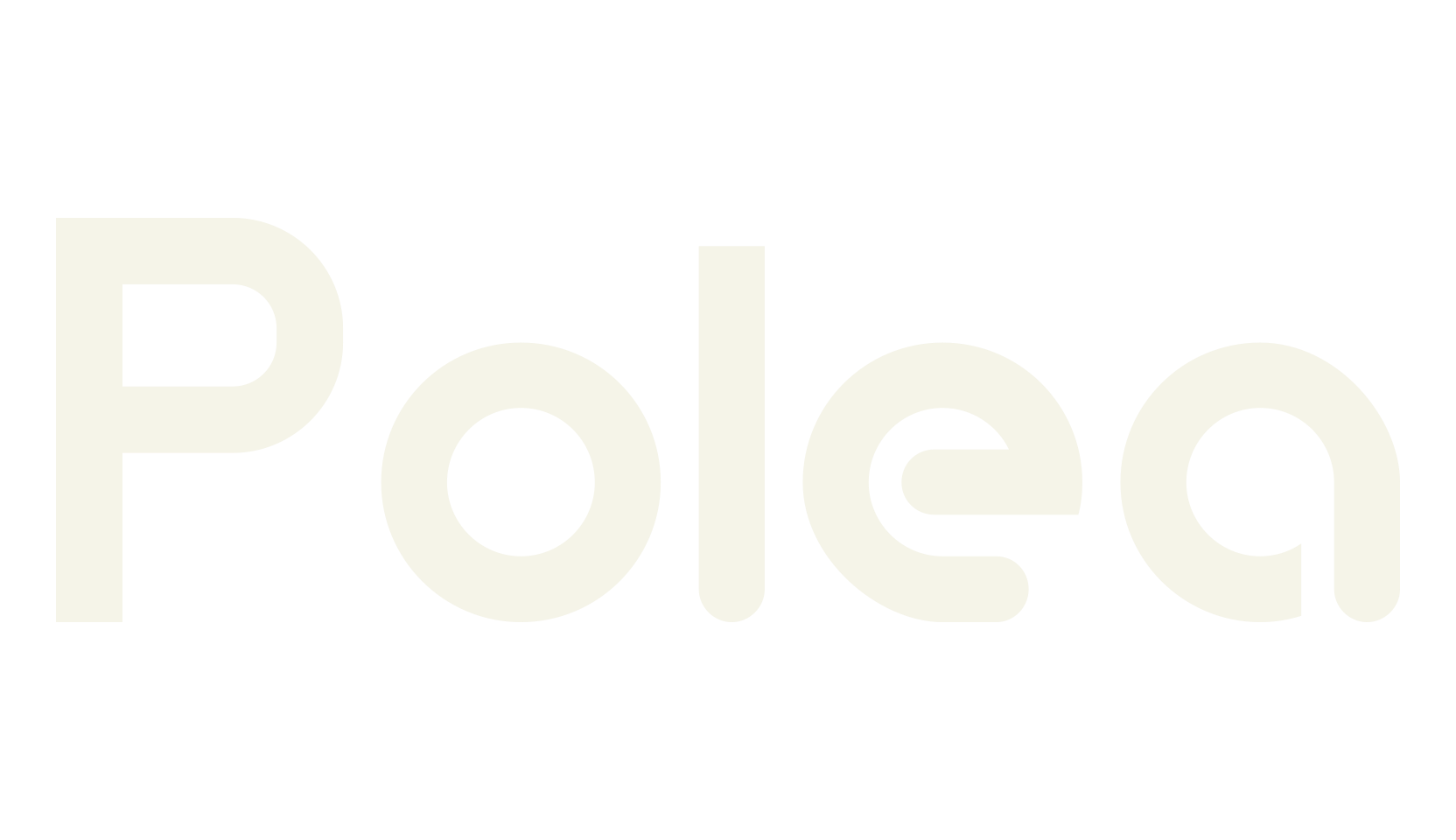 Polea, logo font preview