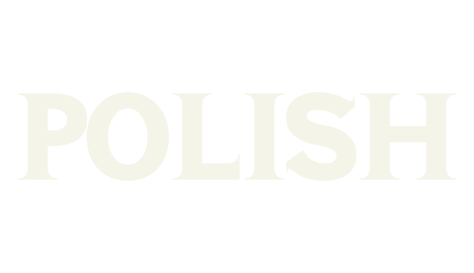 POLISH, bold font preview