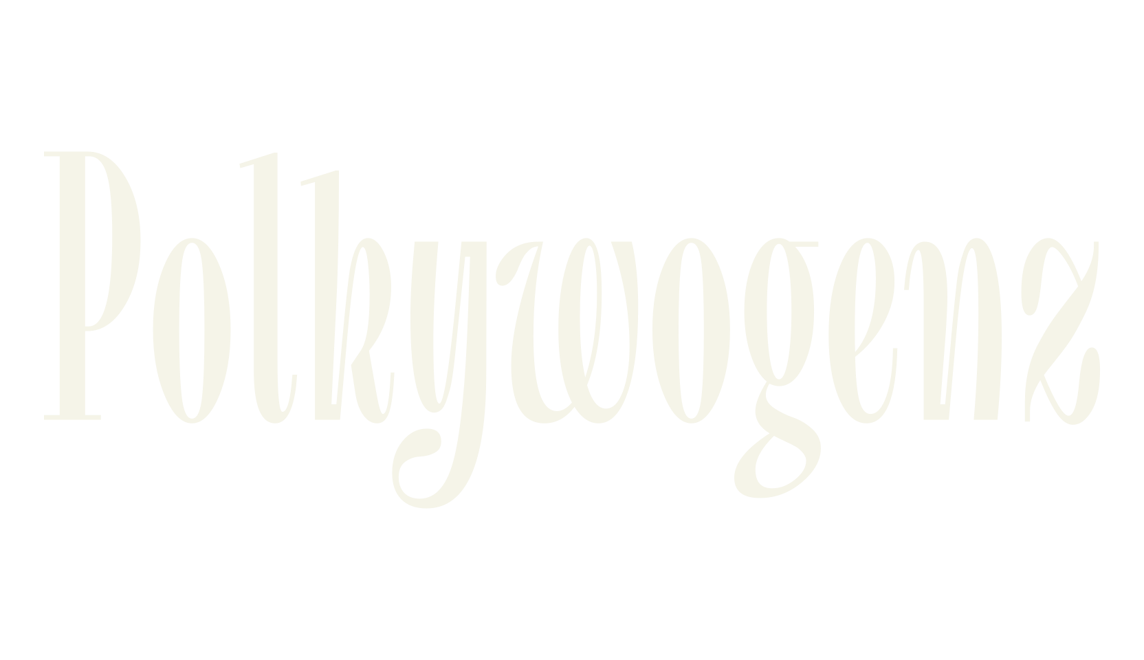 Polkywogenz, condensed font preview