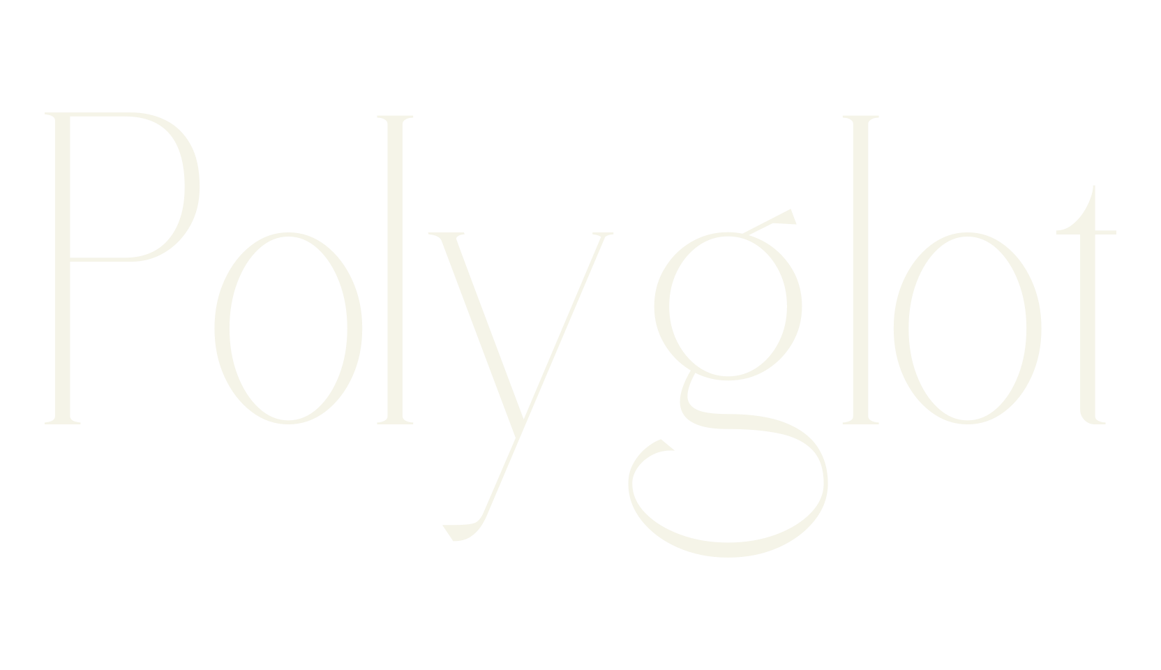 Polyglot, curly font preview