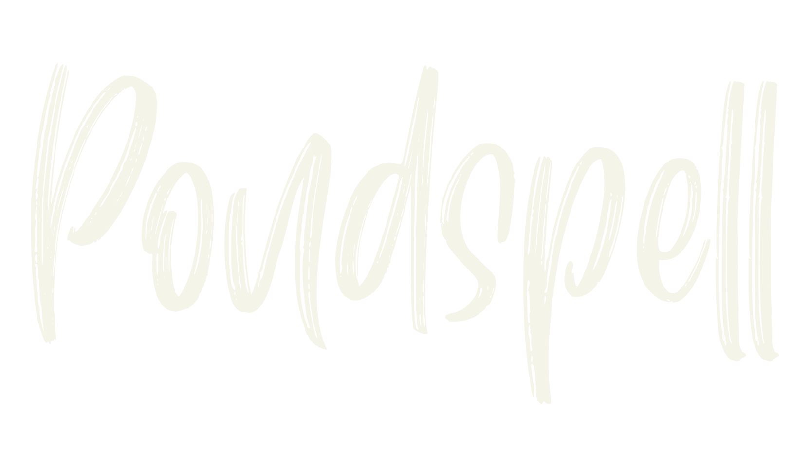 Pondspell, handwritten font preview