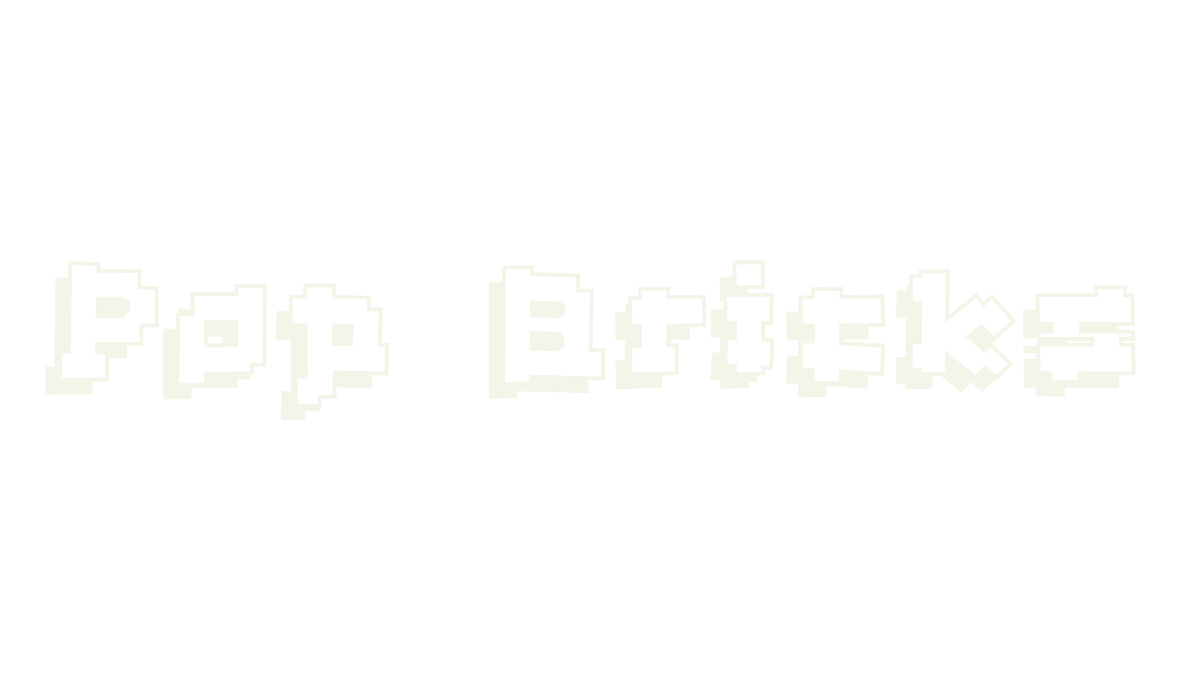 Pop Bricks, pixel font preview