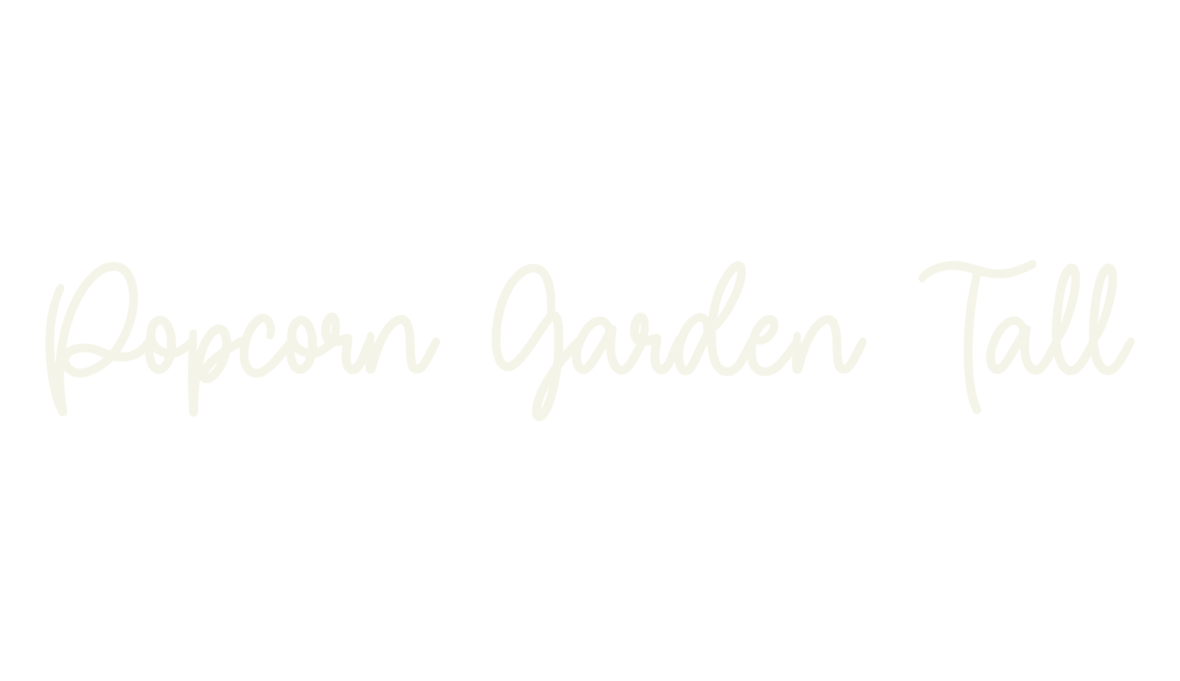Popcorn Garden Tall, tall font preview