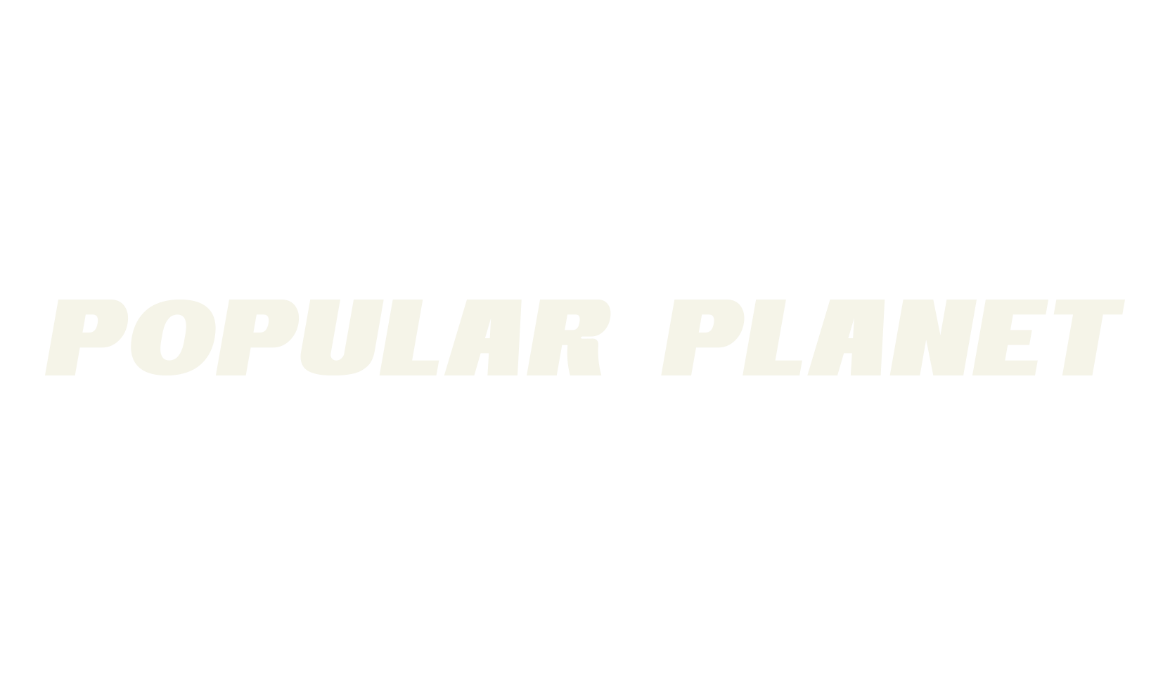 Popular Planet, racing font preview