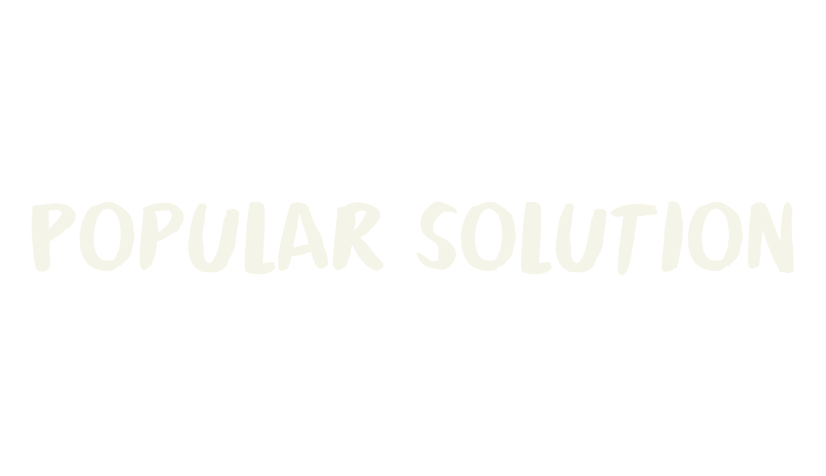 Popular Solution, calligraphy font preview