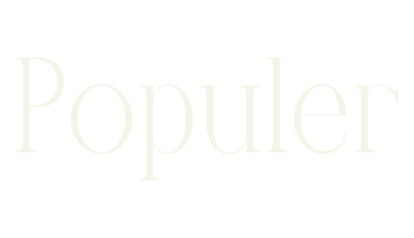 Populer, modern font preview