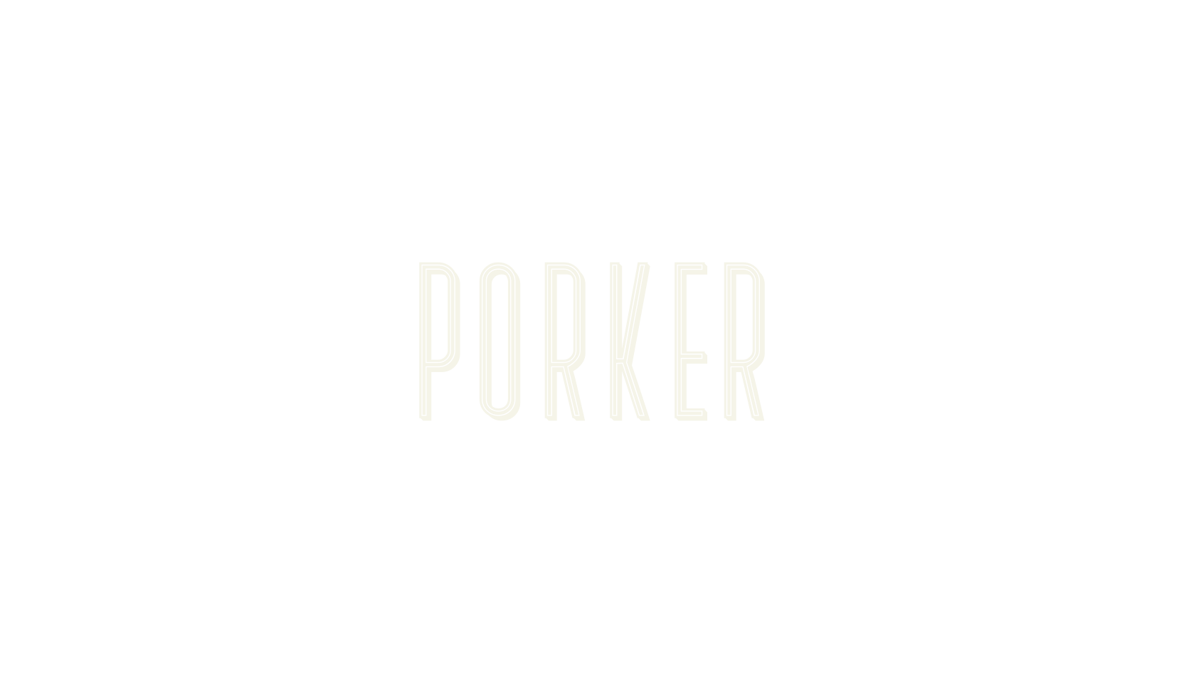 Porker, 3d font preview