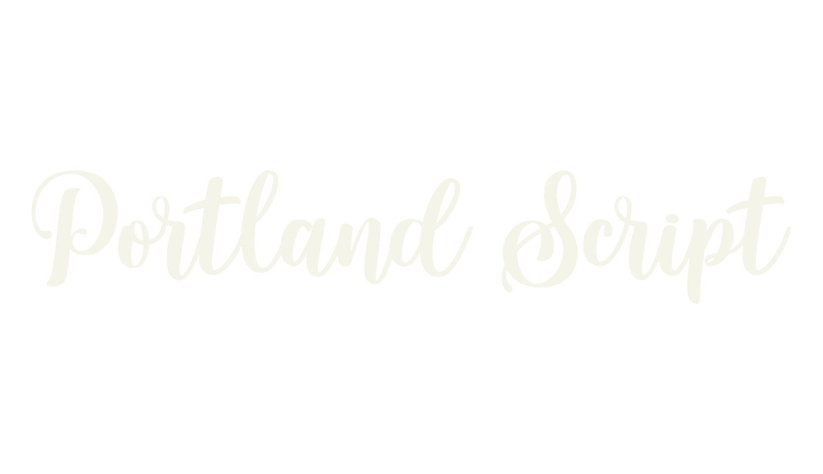 Portland Script, script font preview