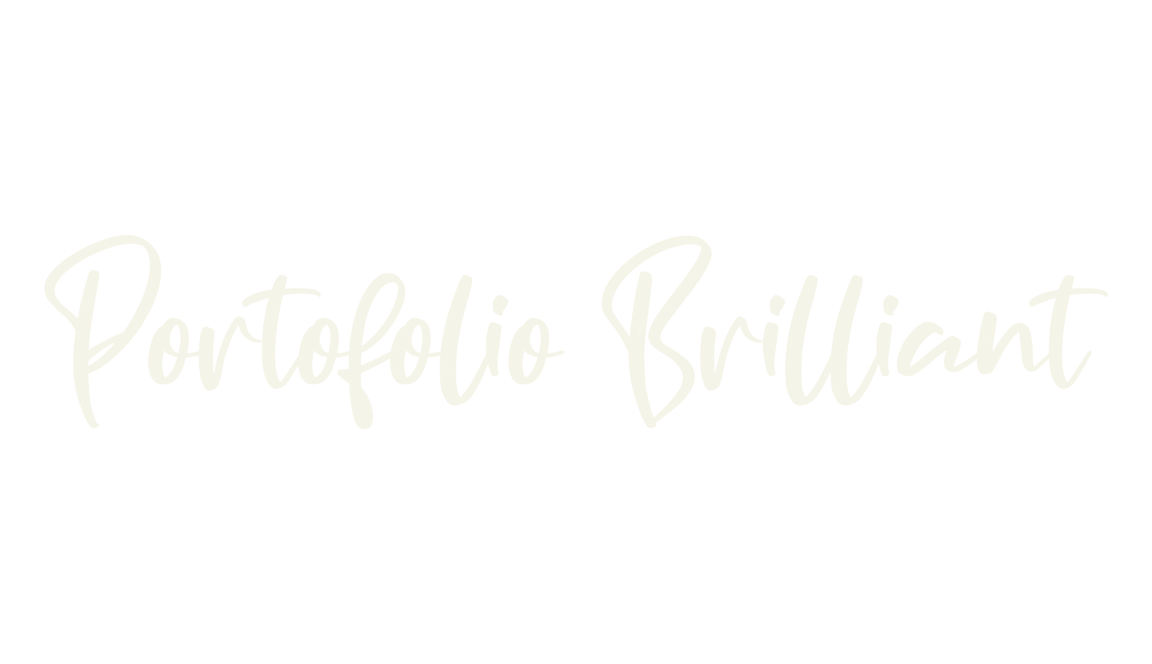 Portofolio Brilliant, script font preview