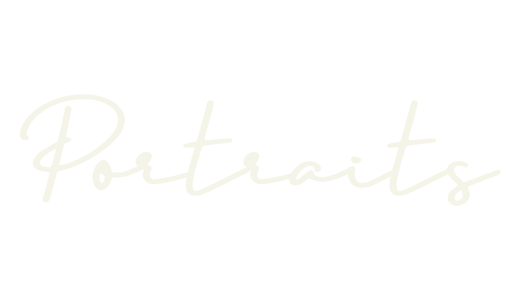 Portraits, signature font preview