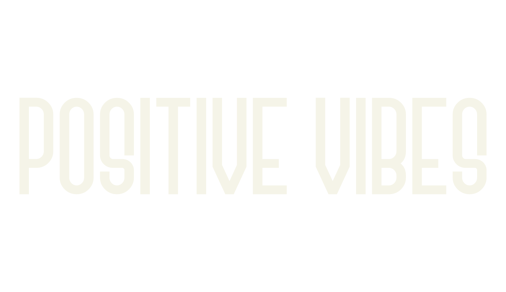Positive Vibes, sans serif font preview