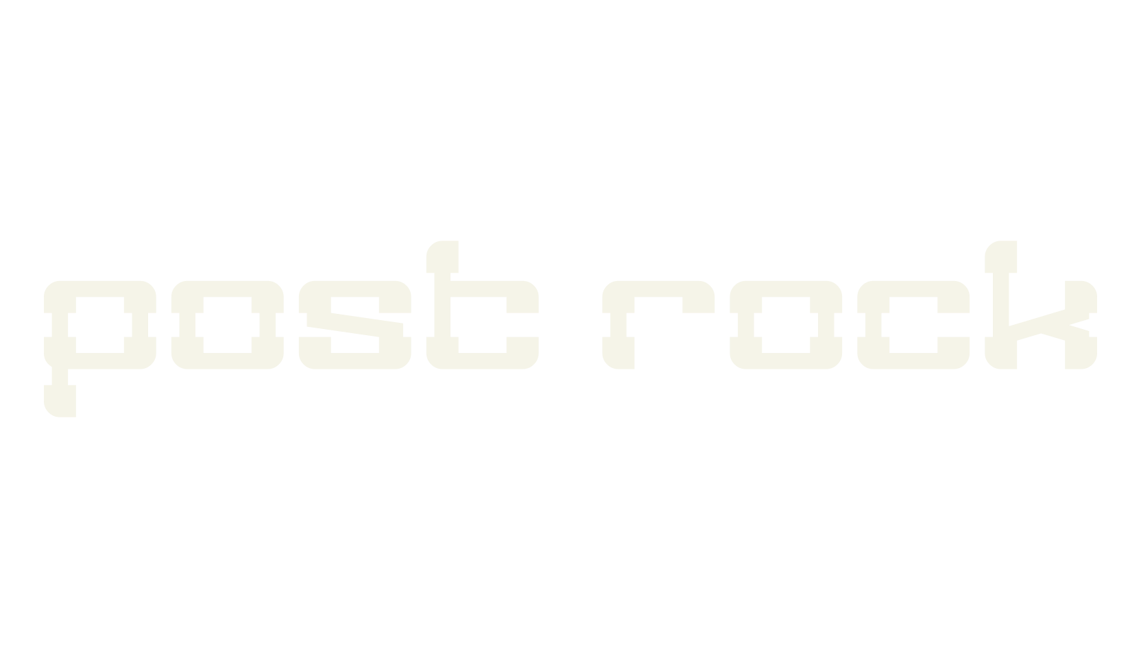 post rock, display market font preview