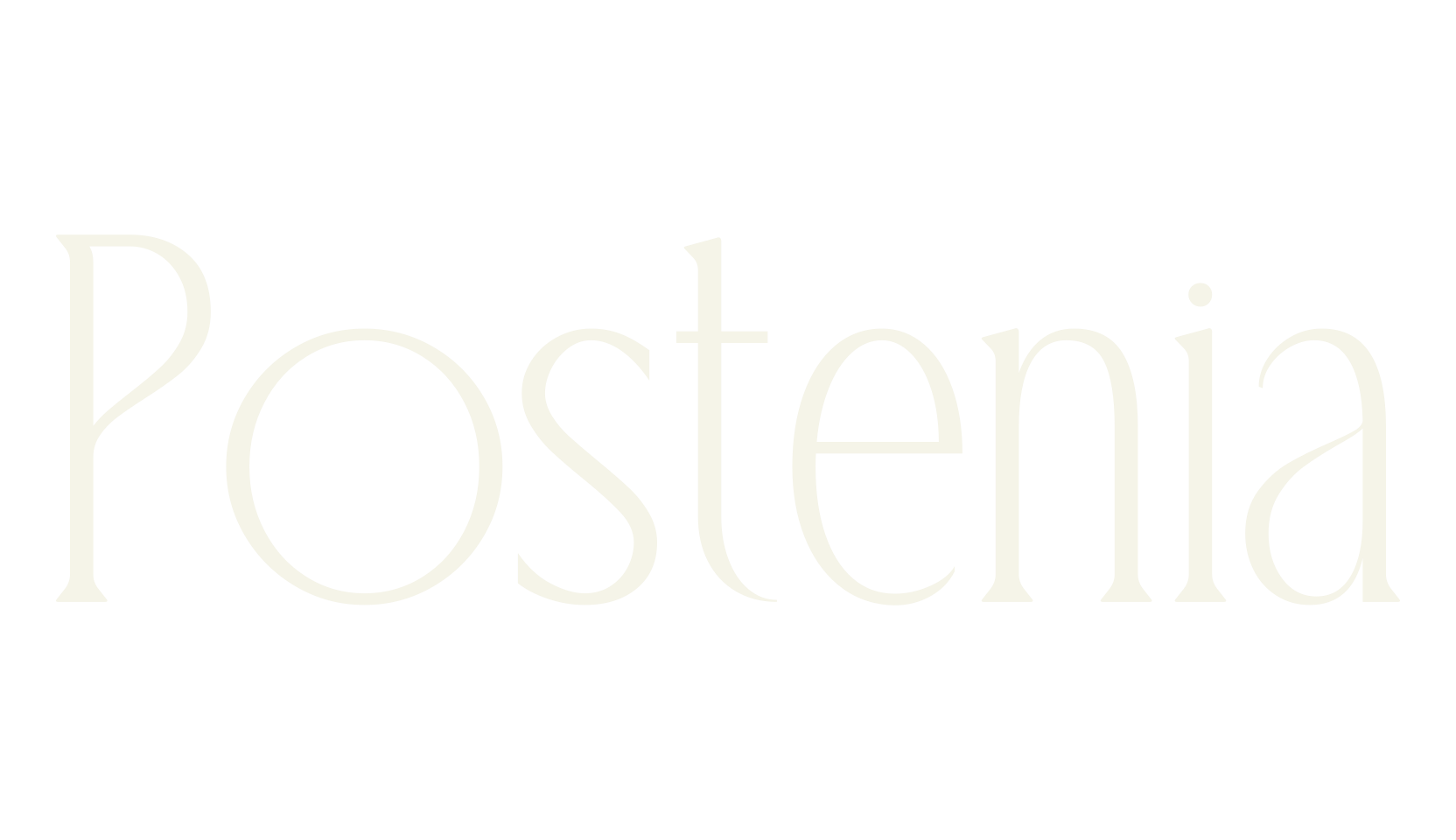 Postenia, elegant font preview