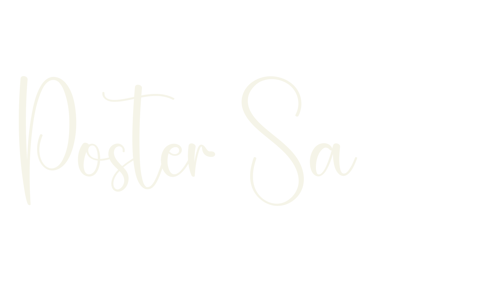 Poster Santa, calligraphy font preview