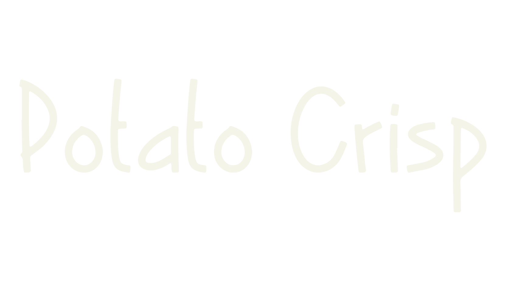 Potato Crisp, handwriting font preview