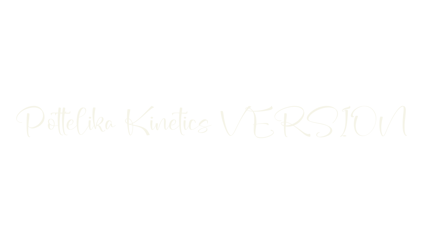 Pottelika Kinetics VERSION, script font preview