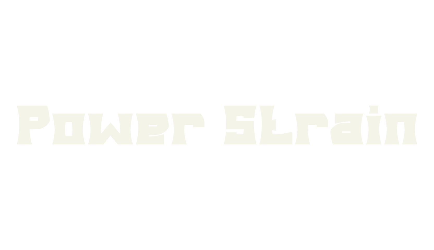 Power Strain, display market font preview