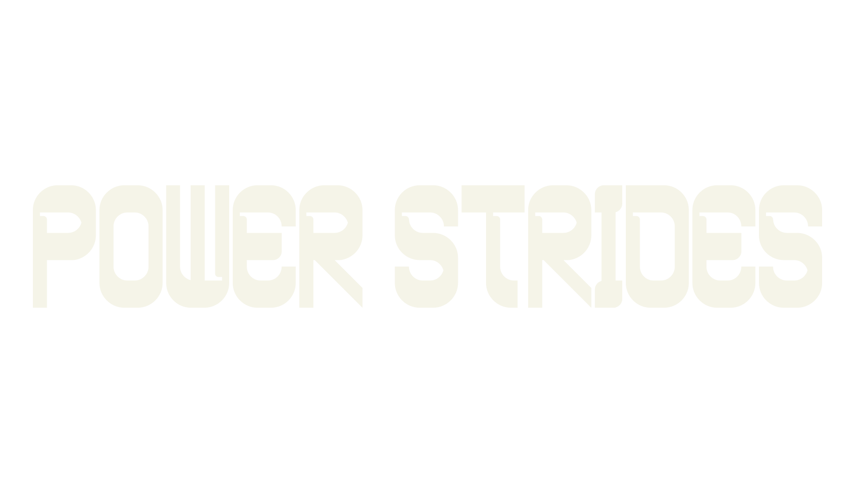 Power Strides, futuristic font preview