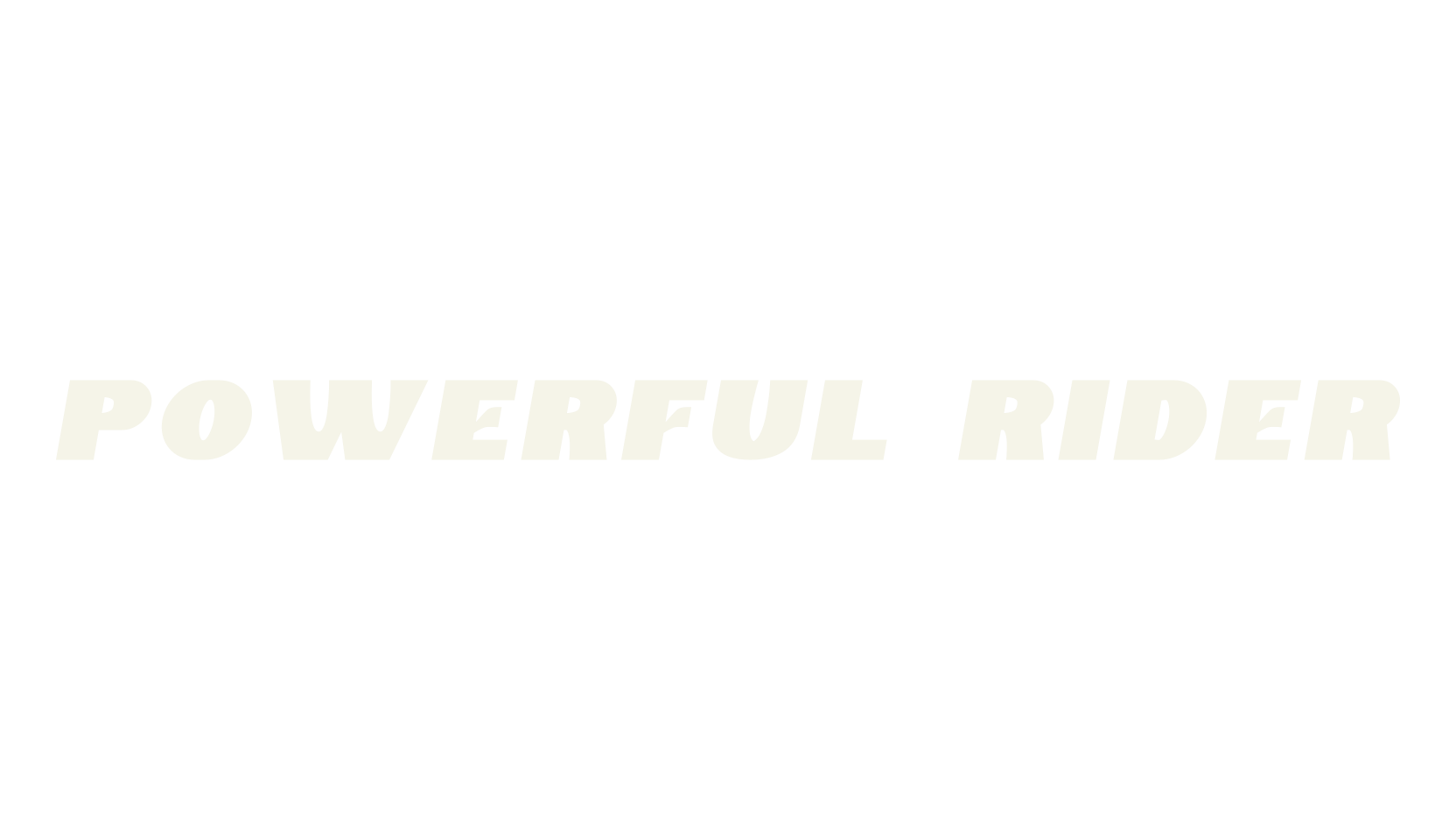 Powerful Rider, heading font preview