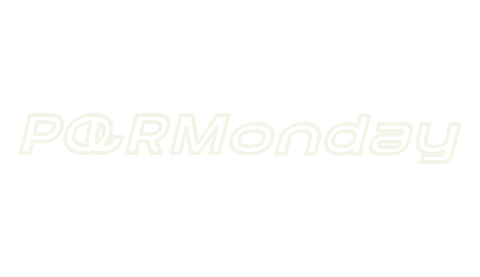 PQRMonday, outline font preview