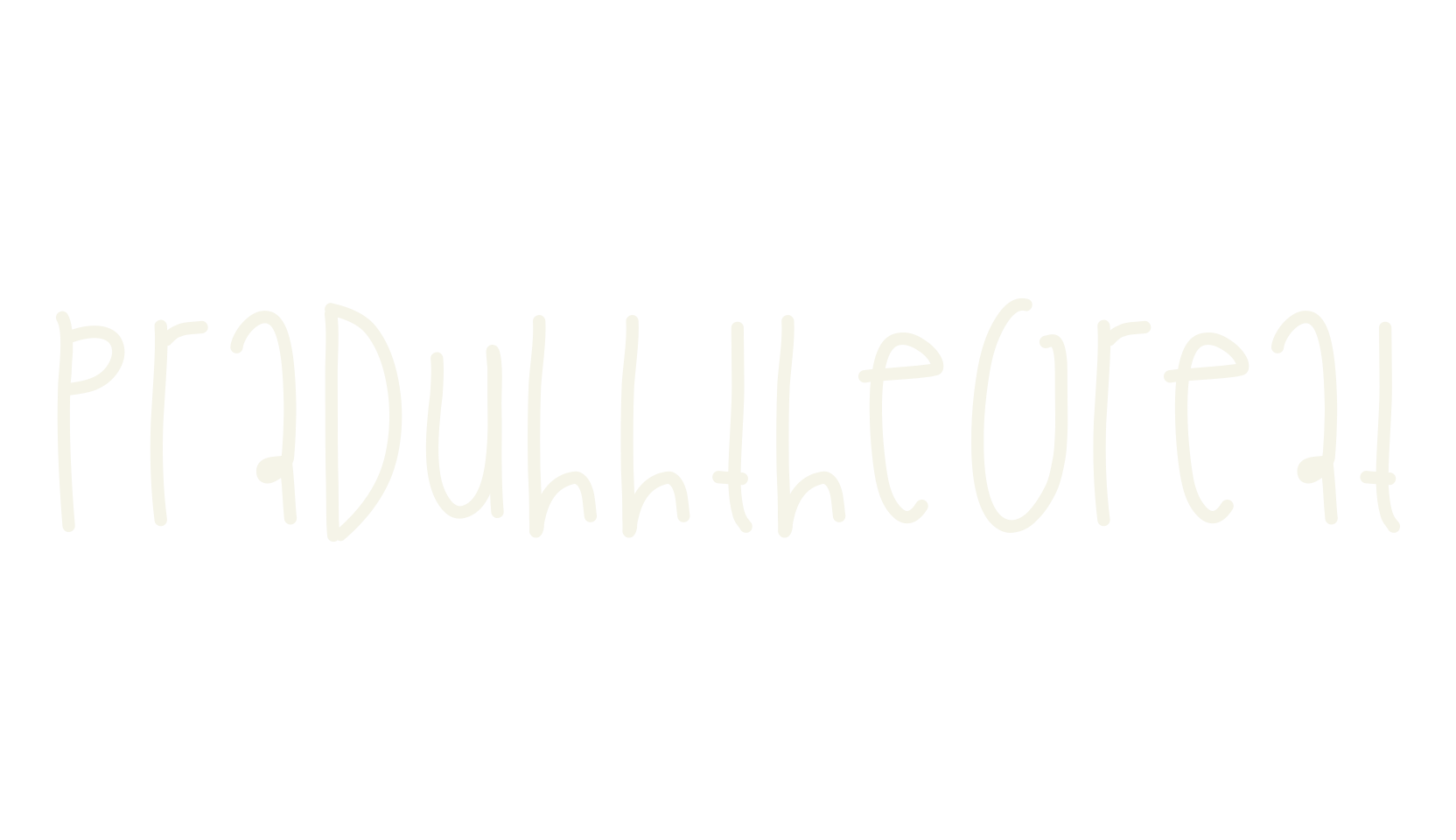 PraduhhTheGreat, handwritten font preview