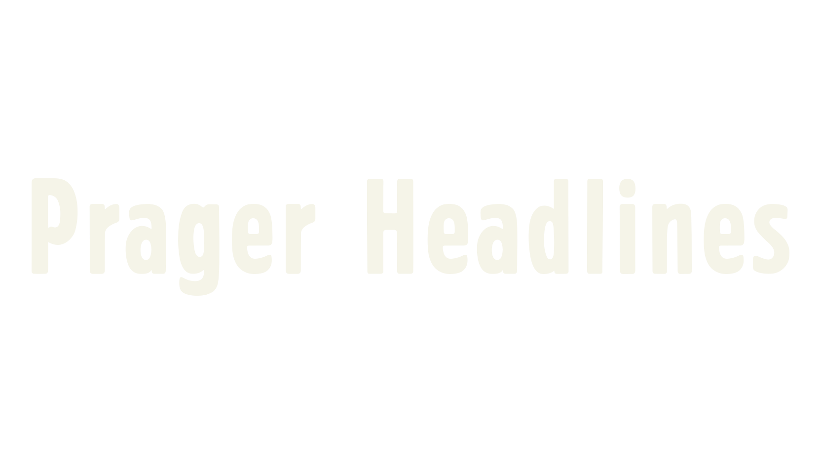Prager Headlines, headlines font preview