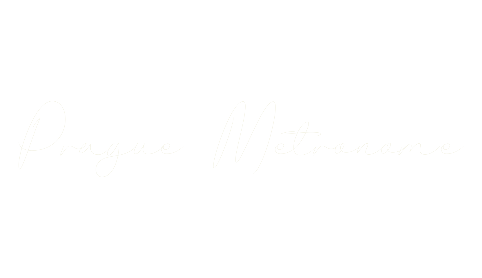 Prague Metronome, cursive font preview