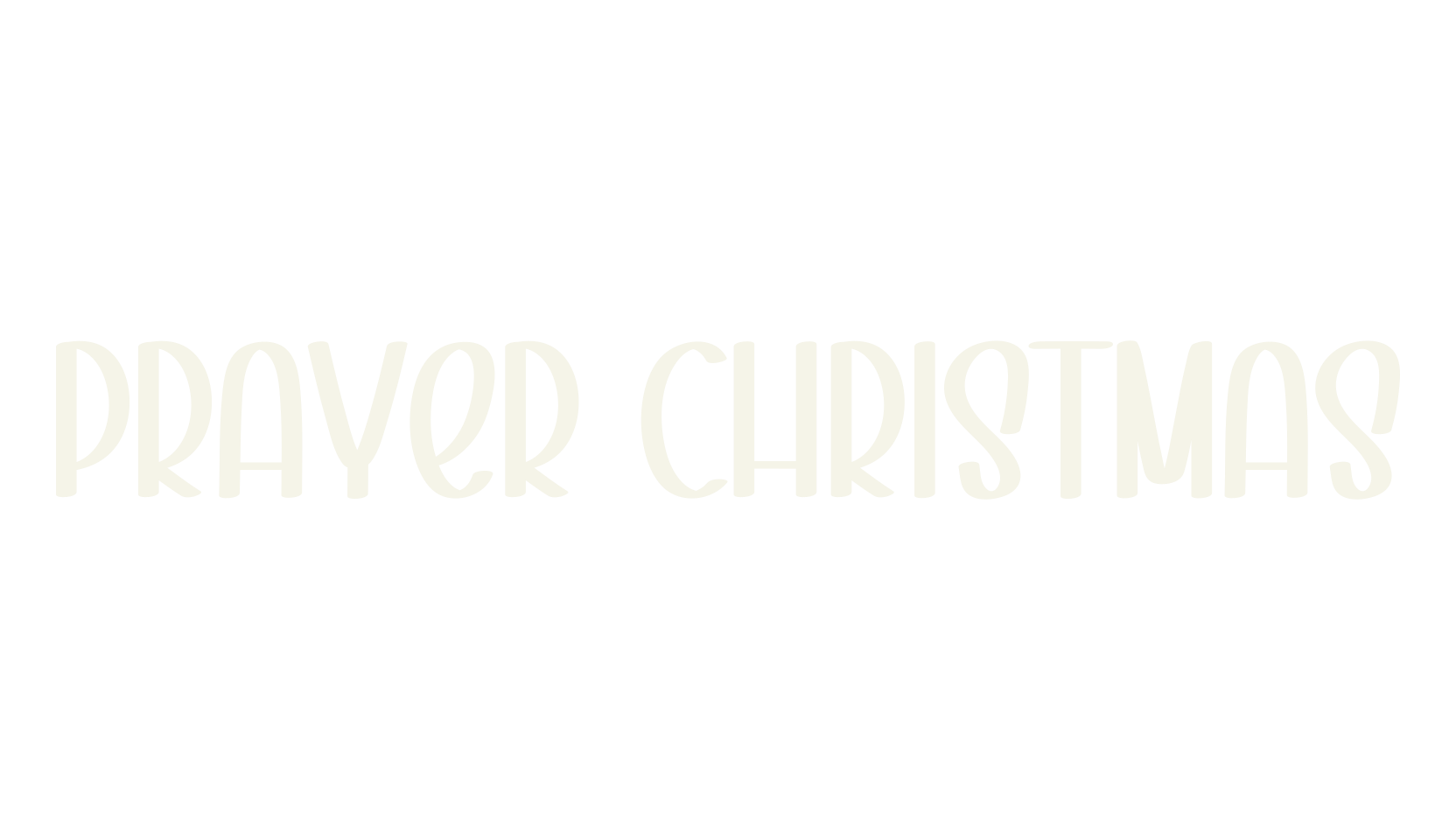 Prayer Christmas, handwriting font preview