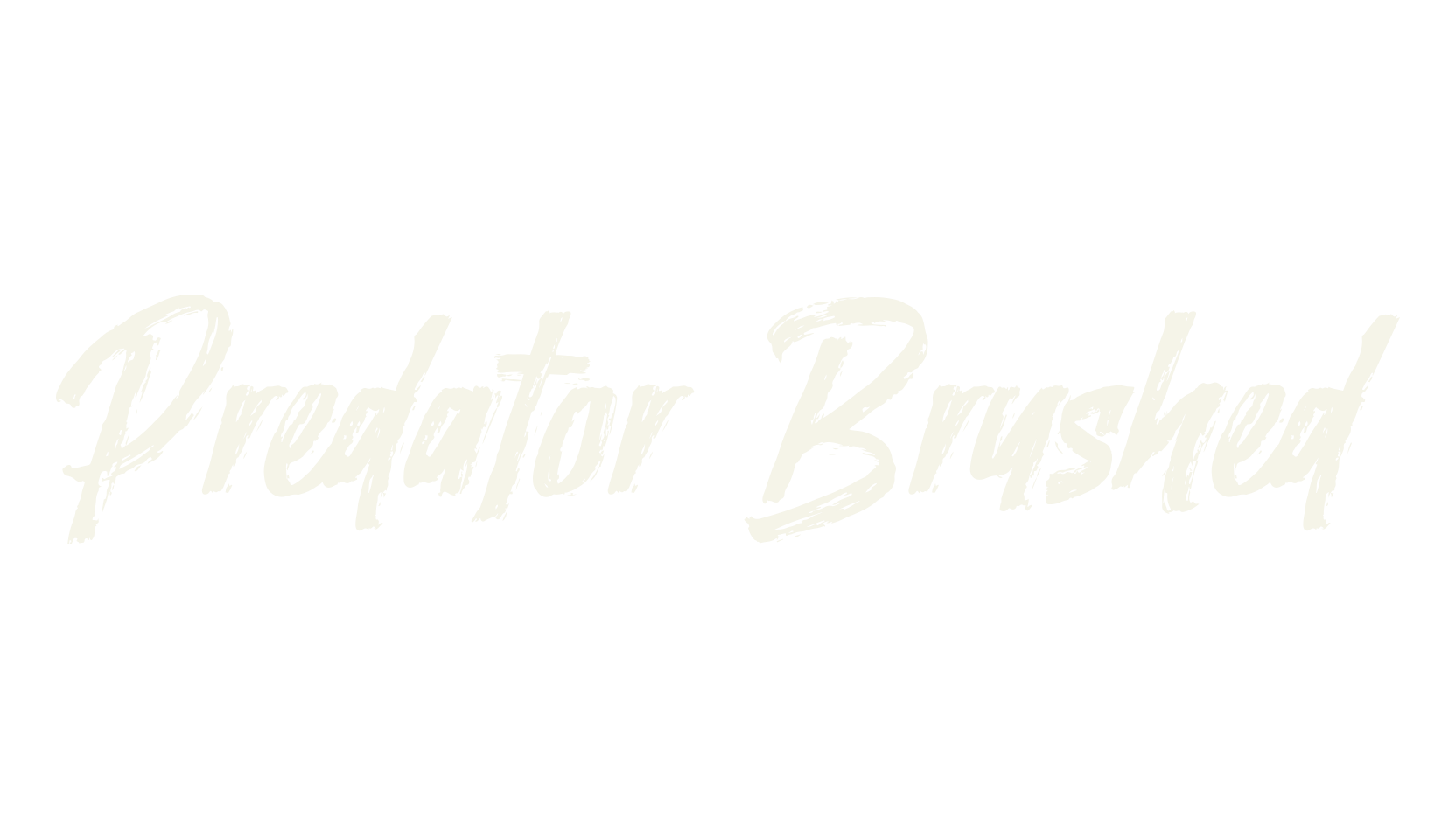 Predator Brushed, brush font preview