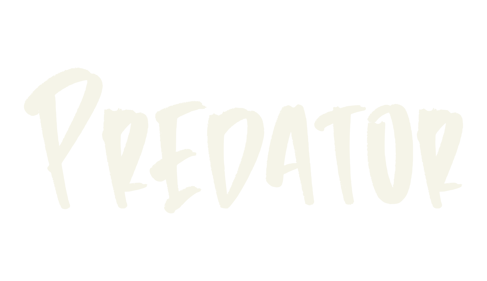 Predator, graffiti font preview