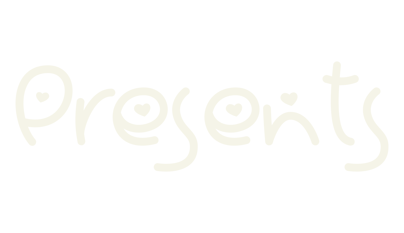 Presents, heart font preview