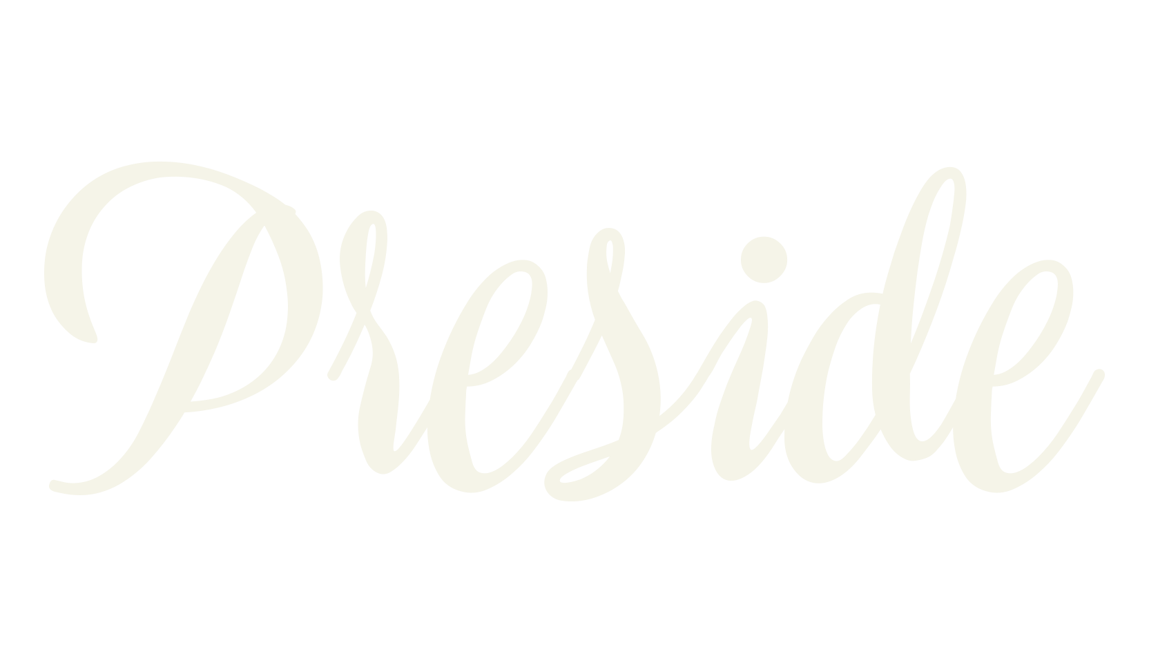 Preside, fashion script font preview
