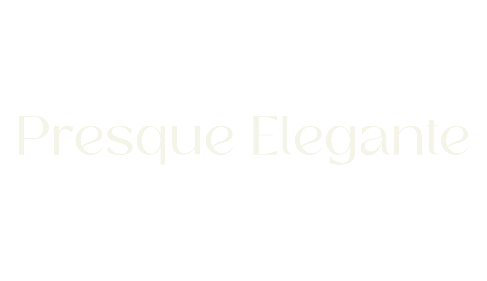 Presque Elegante, brand font preview