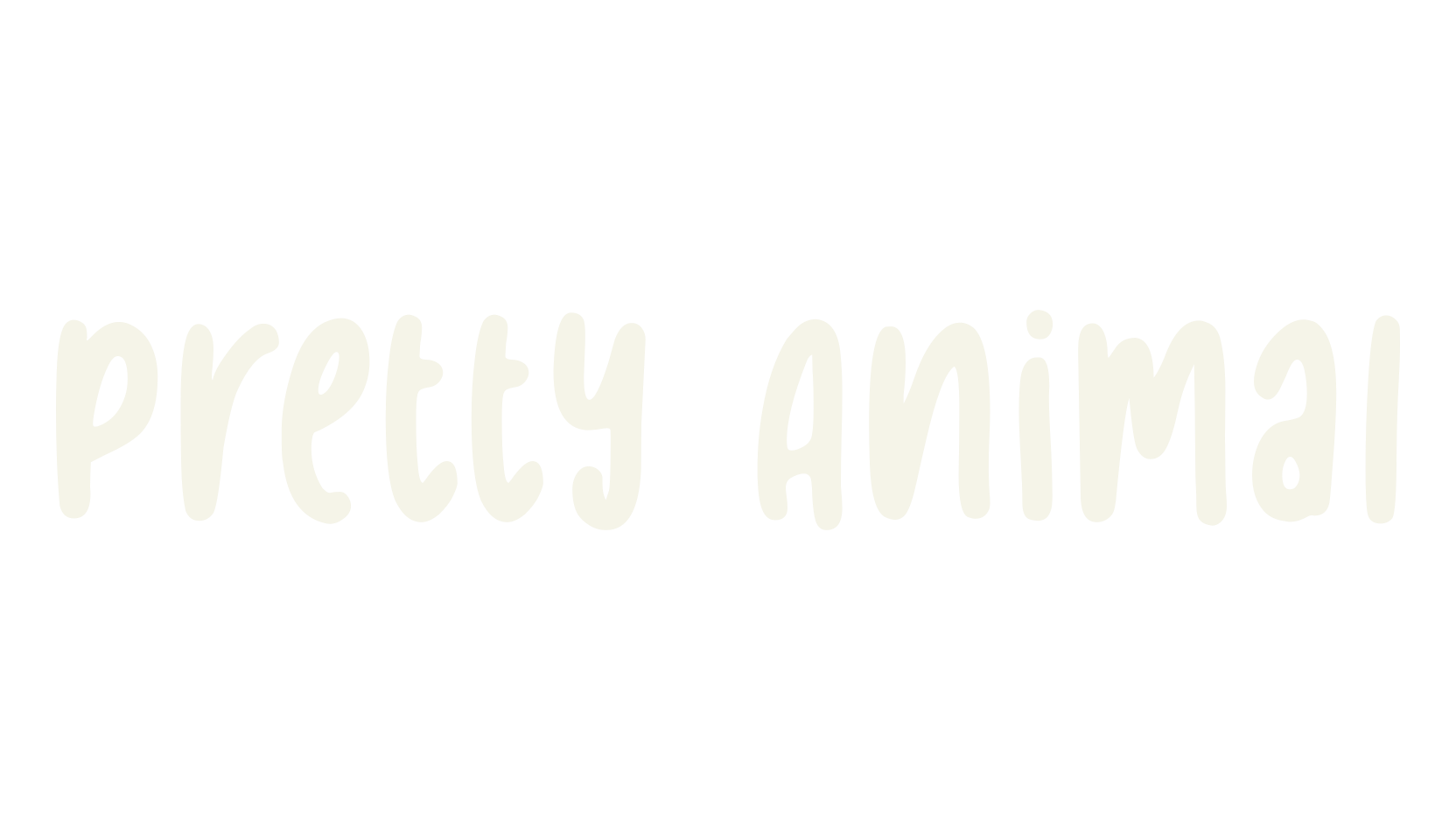 Pretty Animal, handwriting font preview