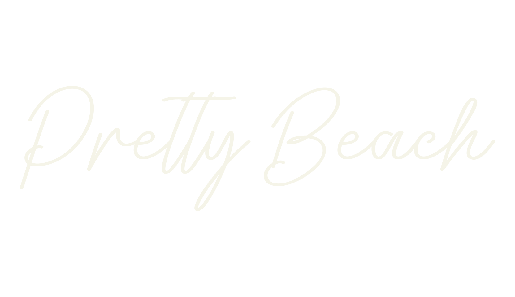 Pretty Beach, calligraphy font preview