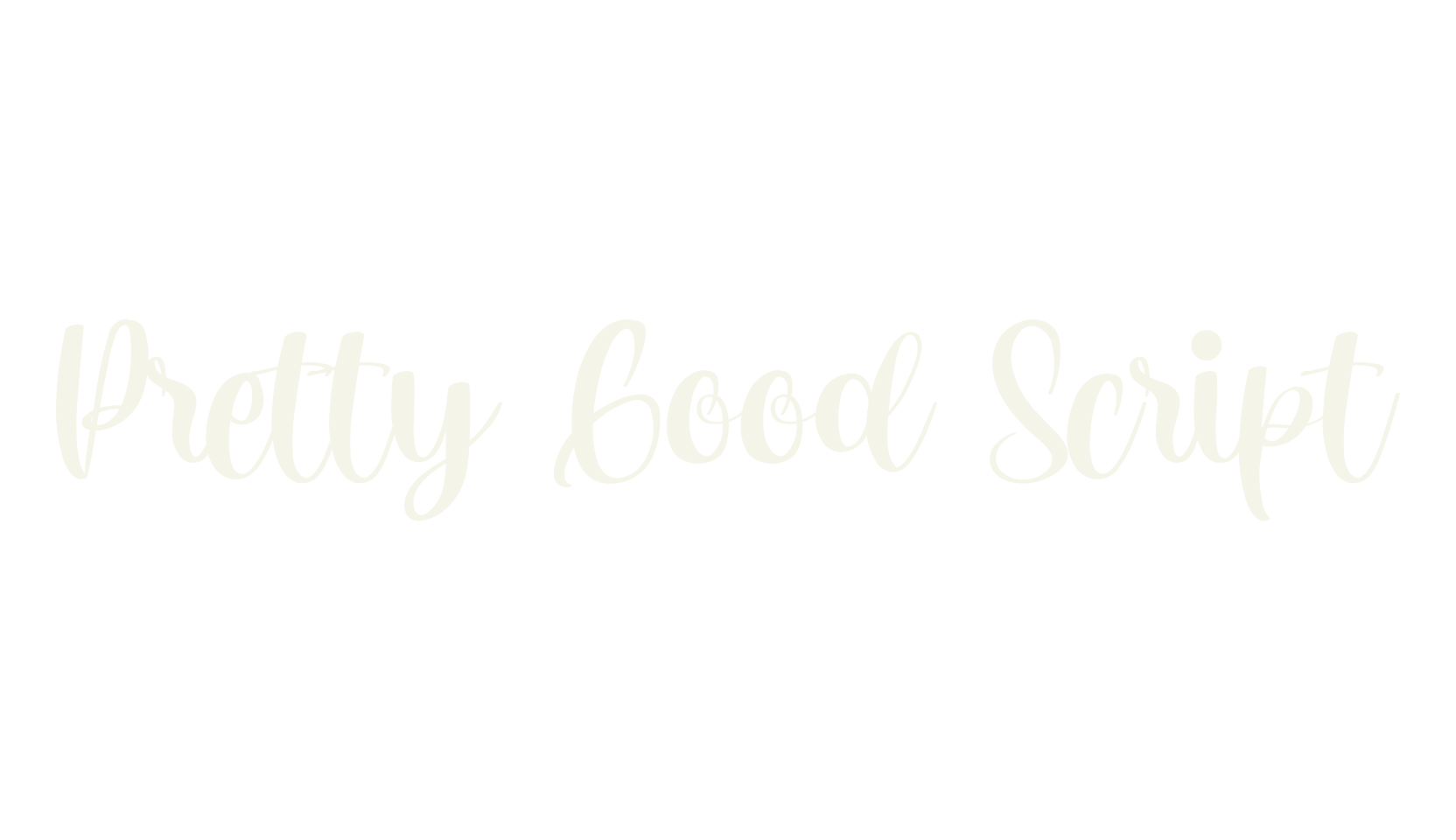 Pretty Good Script, pretty font preview