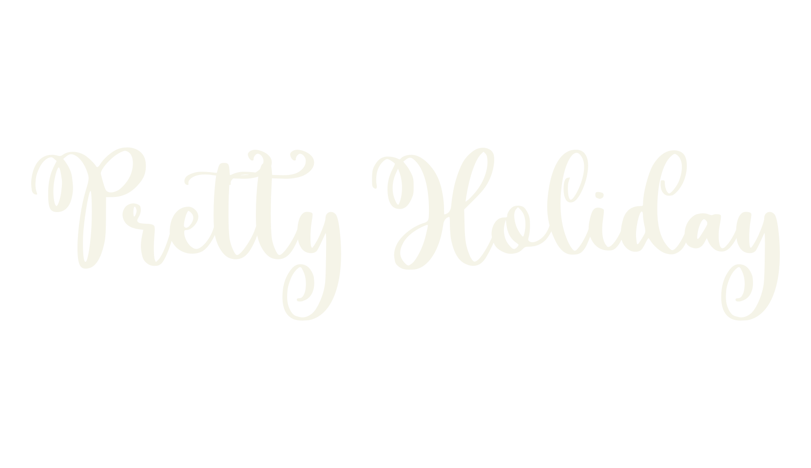 Pretty Holiday, calligraphy font preview