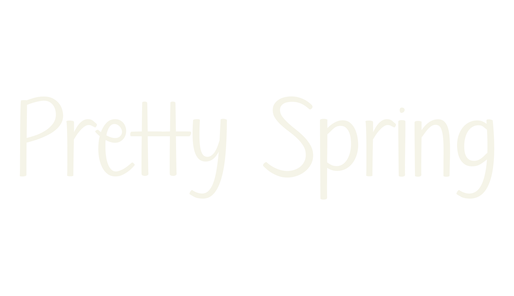 Pretty Spring, handwritten font preview