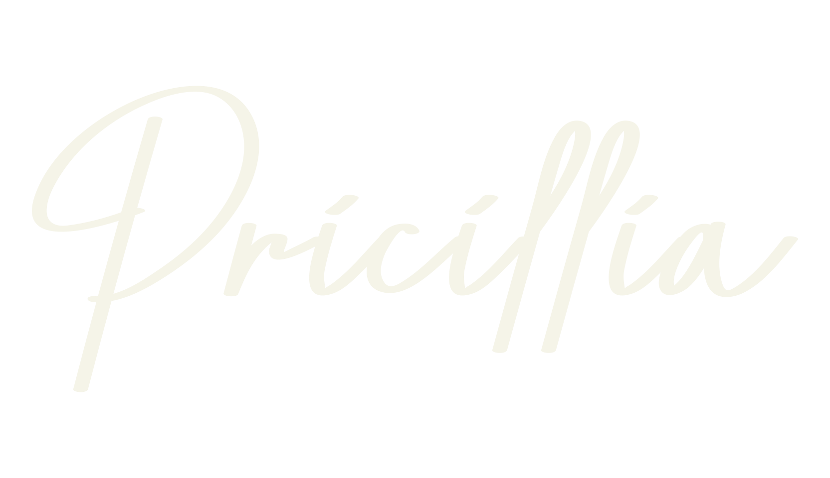 Pricillia, cursive font preview