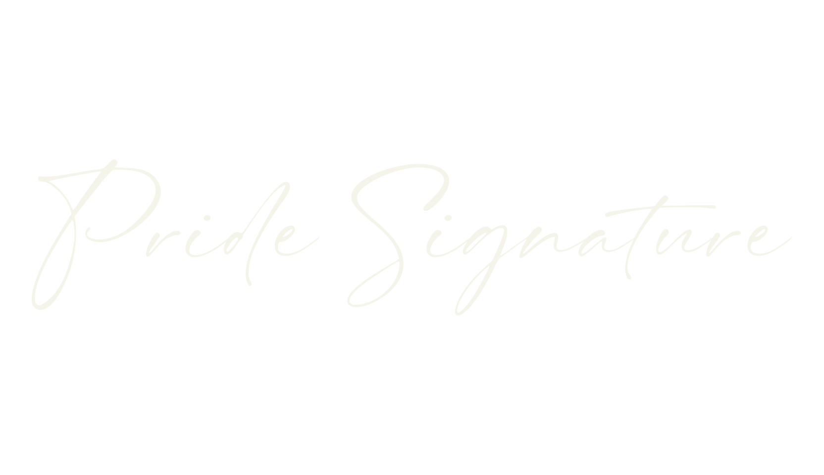 Pride Signature, fancy font preview