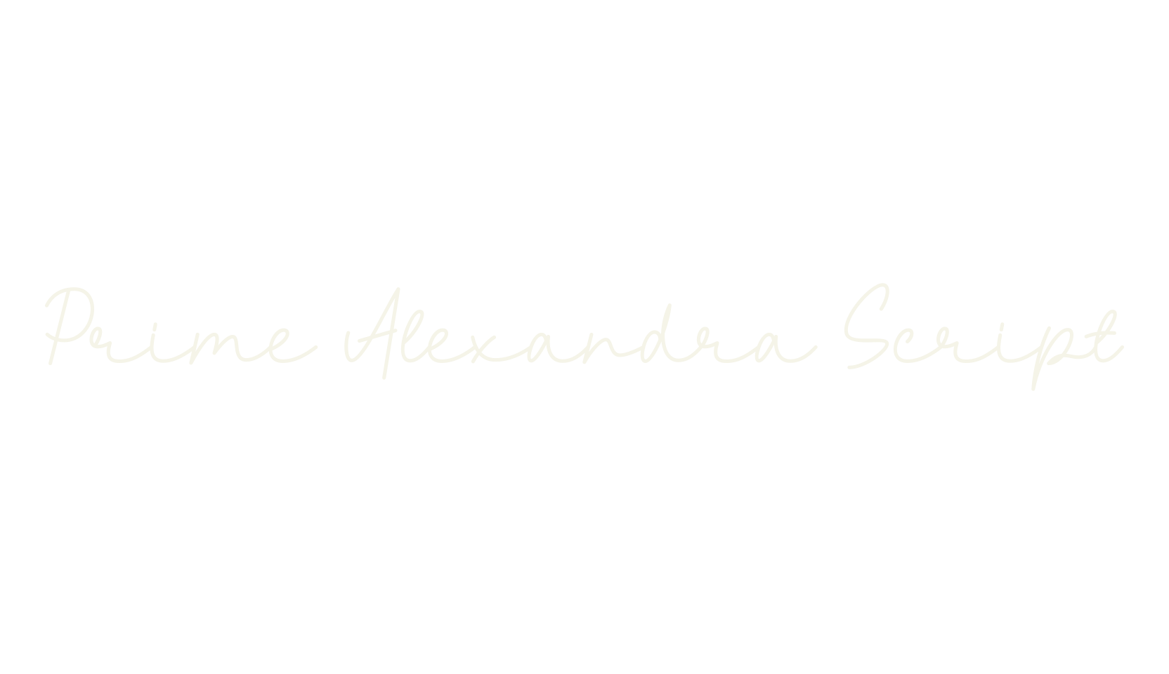 Prime Alexandra Script, greeting card font preview